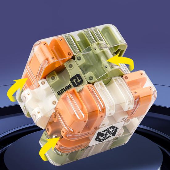 1/2 Stück Rollkugel Labyrinth Würfel Denkspiel 3D Puzzle Labyrinth Würfel Stressabbau Logisches Denken Training Perlen Labyrinth Würfel Lernspielzeug