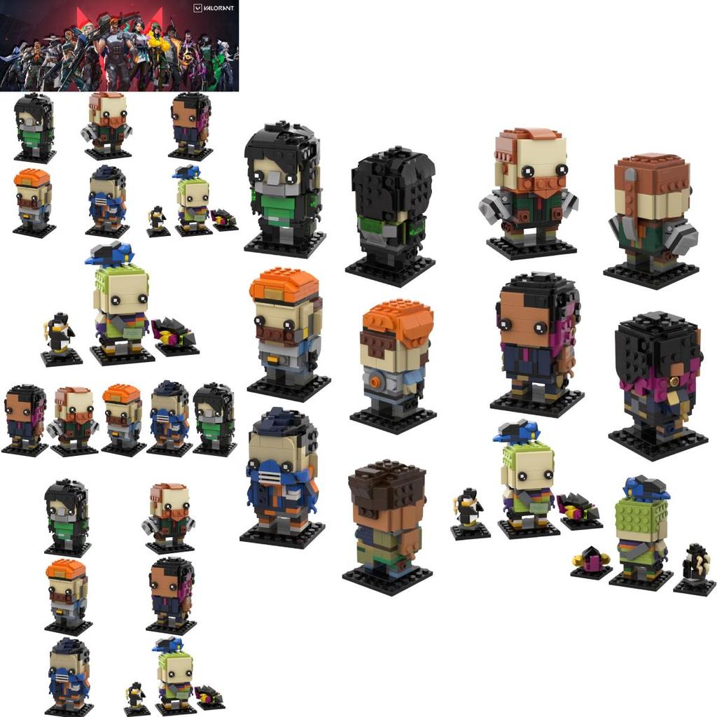 Gobricks Moc Valorant Vertragskopf Miniaturfigur Bauspielzeug