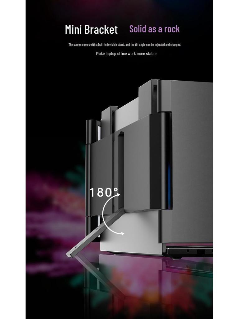 EIMIO Dual Screen Portable Monitor: 14" & 16" 2.5K Left-Right One-Line Triple Display Laptop Extension