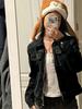 2024 Zipper Jeans Solide Streetwear Mäntel Frauen Mode Taschen Y2k Ästhetische Jacke Weibliche Drehen Unten Kragen Punk Vintage Denim Jacken 2024