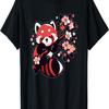 Kawaii Red Panda  Cherry Blossoms Sakura Flower Kids T-Shirt(1)