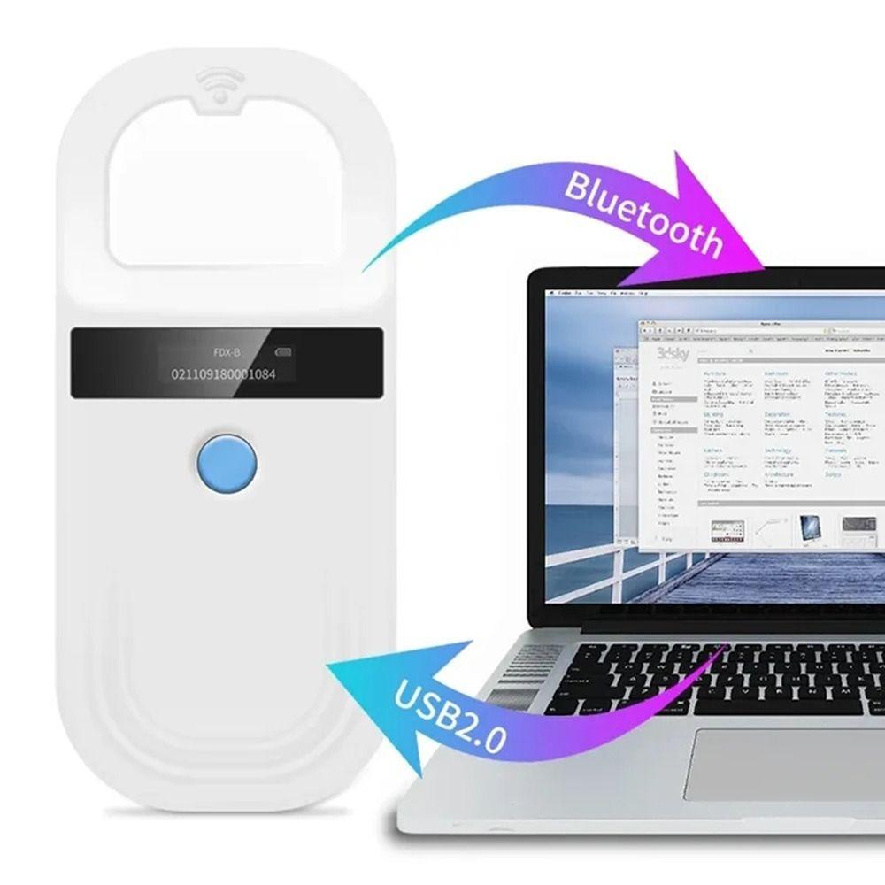 Scanner per Microchip per Animali a Frequenza 134.2KHz Scanner per Chip Animali USB Bluetooth Identificazione Animale