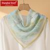 Shanghai Story Women's Printed Silk Square Scarf