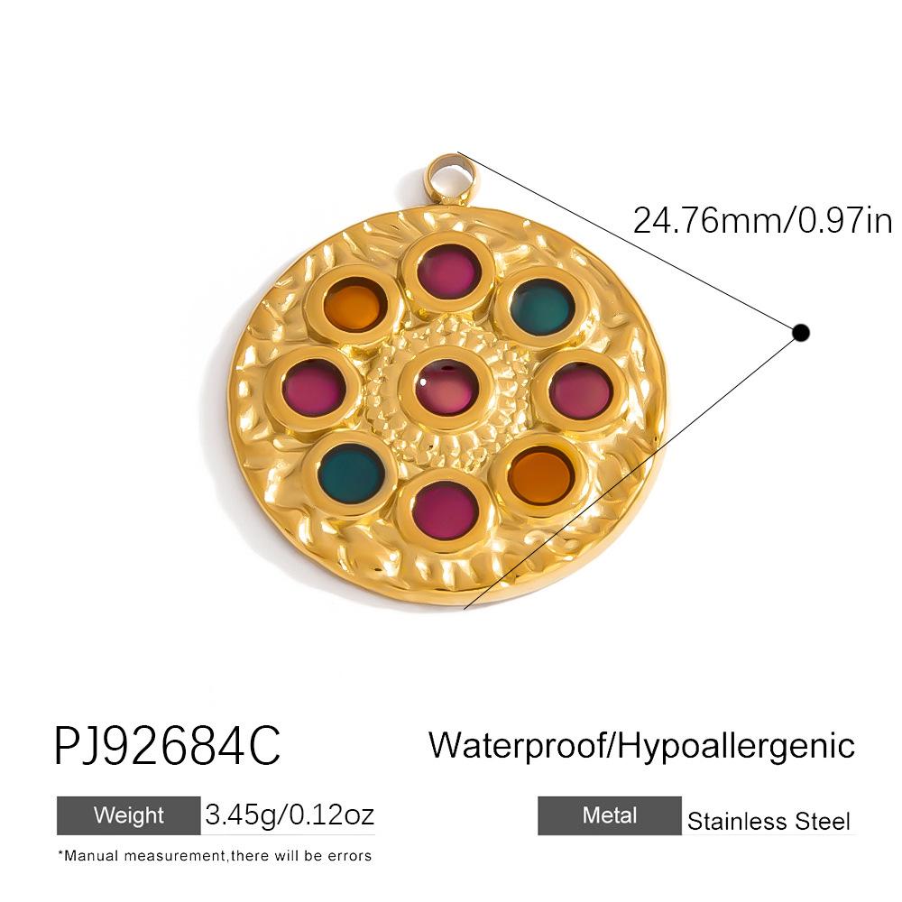 Cross-border Stainless Steel Jewelry Accessories Heart-shaped Flower Pendant Accessories Platedaccessories for Women