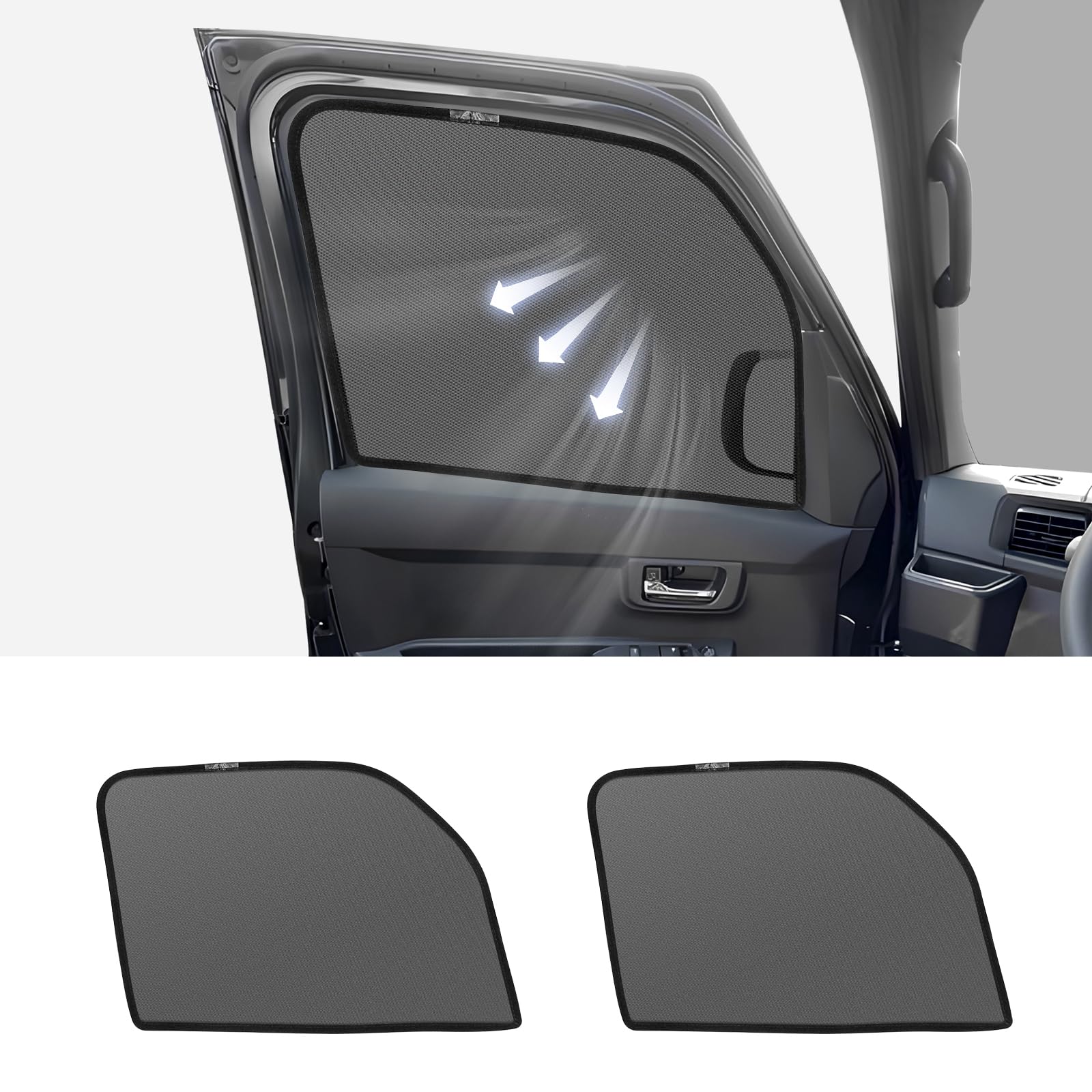 

Daihatsu New Atrai S7 Series 6th Generation Sunshade Side Mesh for Driver and Passenger Interior Includes Japanese Instruction Manual
