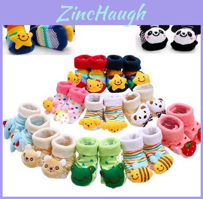 Chaussettes Bébé Unisexes Mignonnes Avec Semelle Antidérapante Et Design Dessin Animé Mignon Pour 0-12 Mois