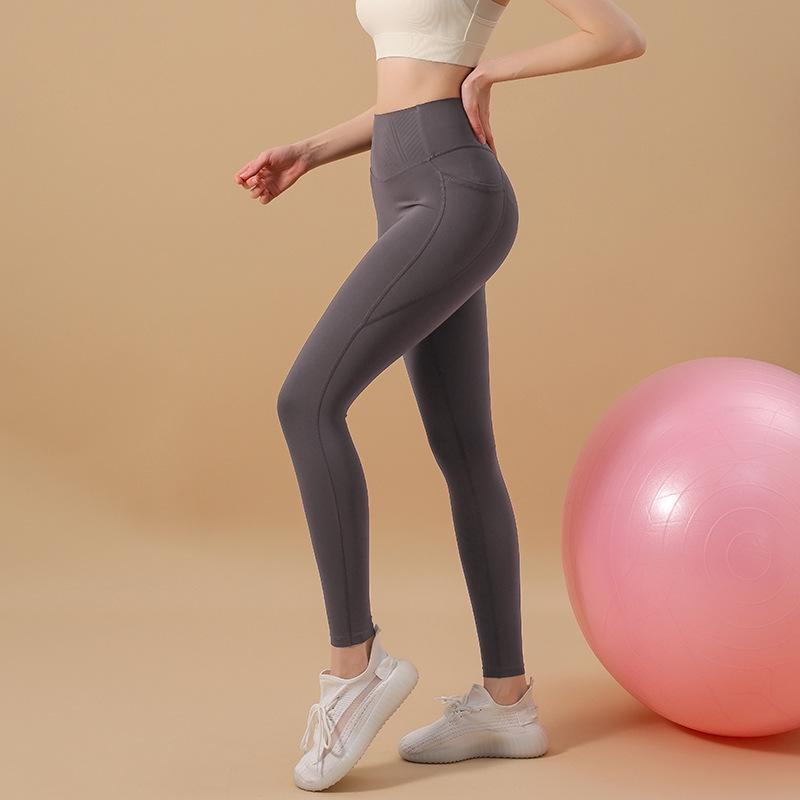 Cross-Border Slimming Yoga Pants: Tummy Control, Hip Lift, Nude-Feel, High Waist, Anti-Roll Edge Fitness Pants for Women
