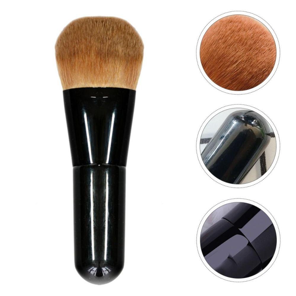 Portable Face Brush with High-density Synthetic Fibers Professional Makeup Application  for Women