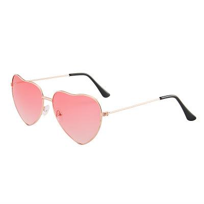 Women Ladies Sunglasses Heart Shaped Candy Sunglasses Metal Designer Stylish Rimless LOVE Glasses Ray Men Sunglasses