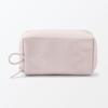 MUJI Wrinkle Nylon 11 x 6 x 84475788 Wide-Opening Pouch, Pink, Small, Approx. 3.5 cm,