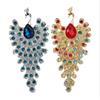 Women Fashion Rhinestone Peacock Brooch Phoenix Clothing Accessories Pins Party Jewelry Gifts
