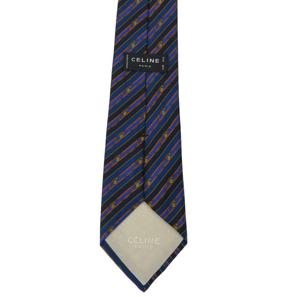 Gebrauchte CELINE Krawatte Regimentskrawatte Marine System mehrfarbig Anzug