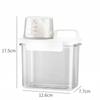 Transparent Laundry Detergent Dispenser Plastic Removable Lid Detergent Storage Container Sealed Design 1100ml Capacity