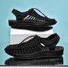 2026 Summer Men's Large Size Woven Roman Sandals and Flip-Flops for Outdoor Beachwear