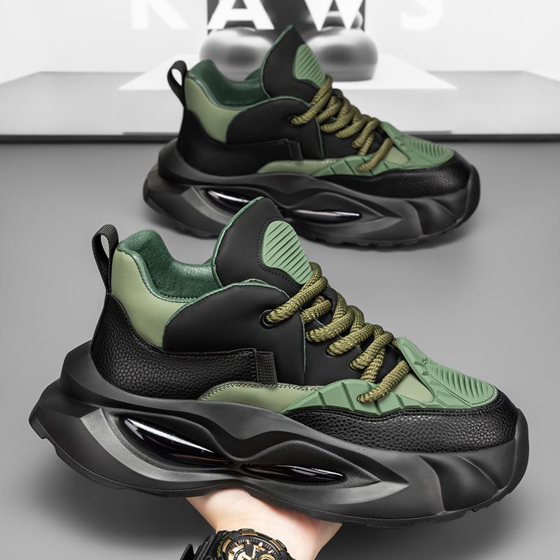 

Men s shoes 2025 new spring platform trendy brand versatile high-end men s casual sports running trendy shoes 39