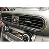 For Hyundai Kona Kauai Encino 2017-  Carbon Fiber Car Center Air Condition Vent Outlet Cover Trim Interior Accessories