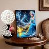 DisneyFrozen Princess Elsa Pearl Inlay Painting A purely handmade pearl embroidery art piece, featuring both gift and home decoration design functions