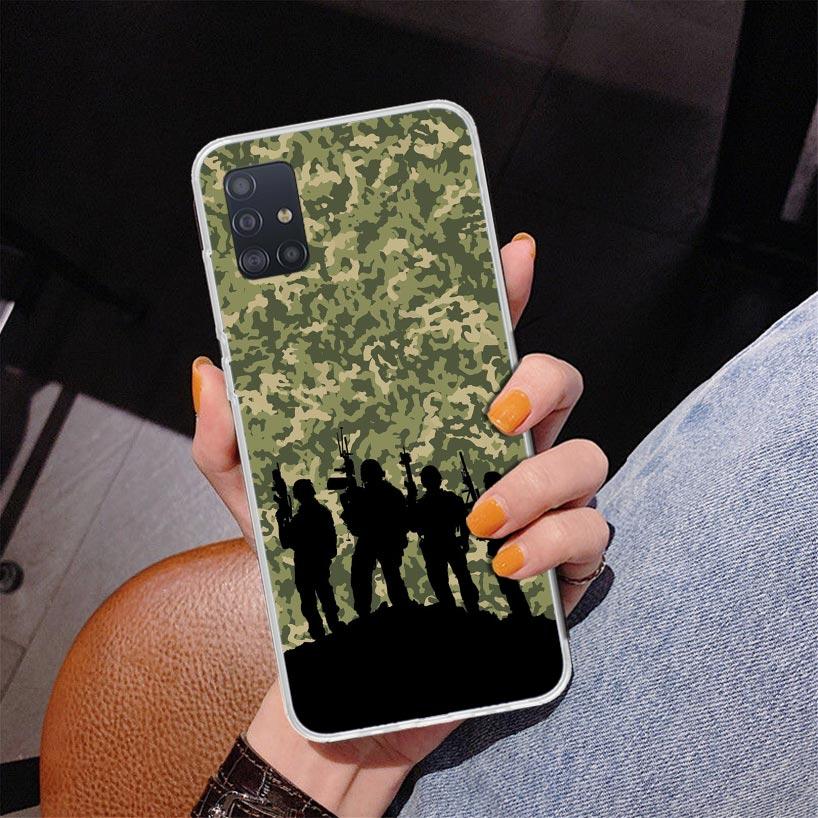 Camouflage Military Phone Case For Samsung Galaxy A52 A32 A22 A12 A51 A31 A50S A30S A20S A10S Note 20 Ultra 10 Plus S10 A72 A71