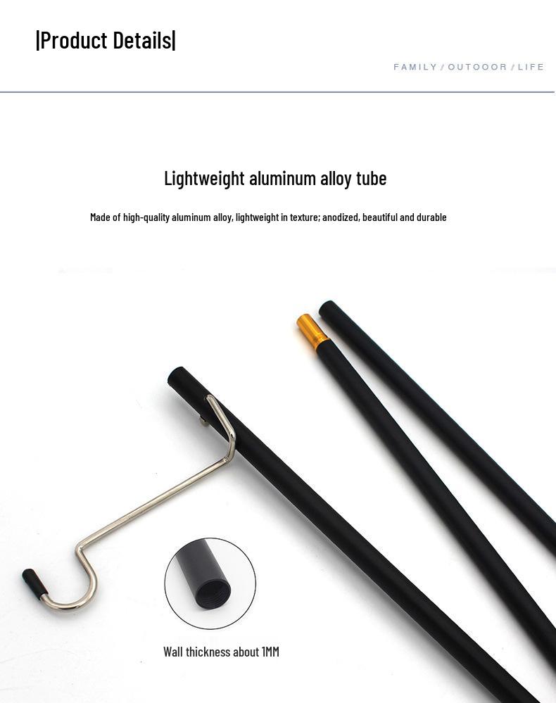Portable Aluminum Camping Light Stand - Folding Outdoor Lamp Pole