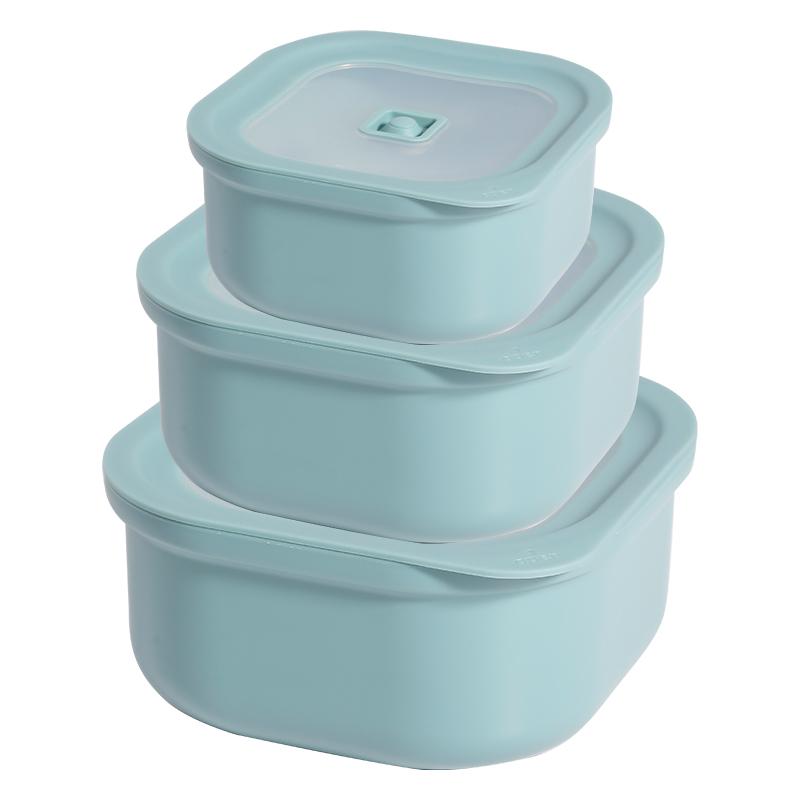 Cookware Sets 500ml 1L 1500ml 3-Piece Bento Box with Lid Plastic Heatable Bpa Free