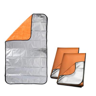 Doyime Aluminum Insulating Aluminum Mat Survival Picnic Cold Disaster Car Orange Blanket, Thick, [2-Pack], Sheet, Sheet, Protection, Waterproof,