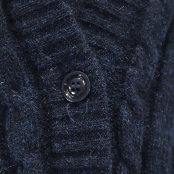 Jantzen 70er Vintage Strick-Cardigan mit langen Ärmeln M Marineblau System Damen Gebraucht