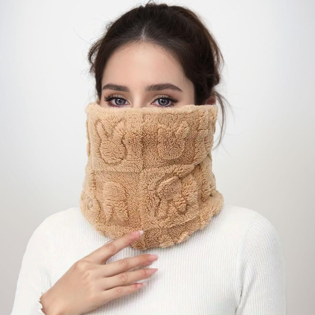 Solid Color Plush Scarf Solid Color Soft Scarf Cute Cold Resistant Neck Warm Skiing
