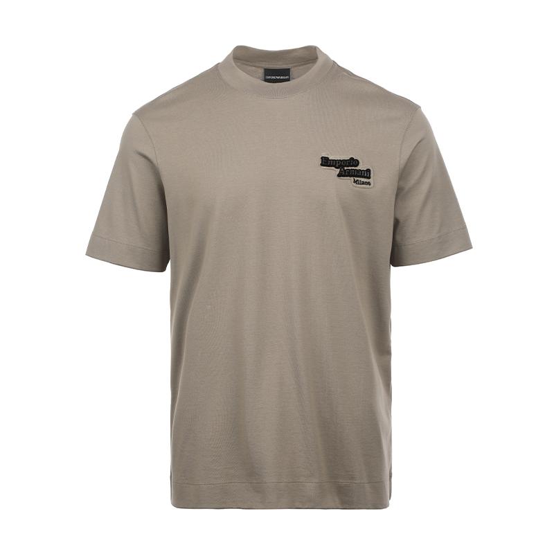 

Emporio Armani Velvet Letter Logo Short Sleeve T-Shirt Men tops Light-Brown 6D1TD7-1JOCZ-0150 M