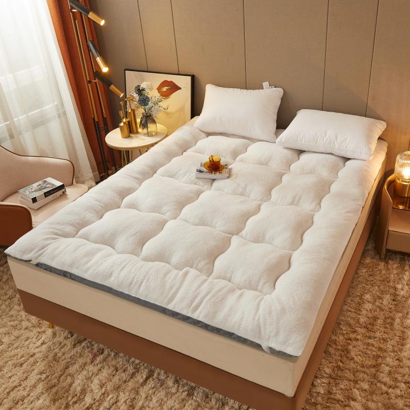 Thickened Winter Soft Floor Mat - Universal Warm Milk Velvet Mattress for Dorms 90x200 cm белый