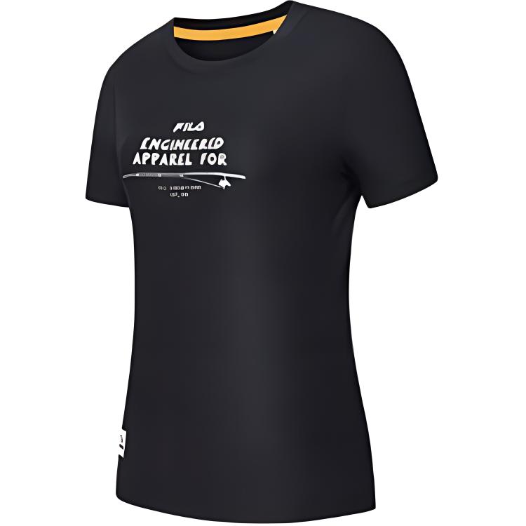 

New FILA T Shirts Women s Black A11W427110F-BK M