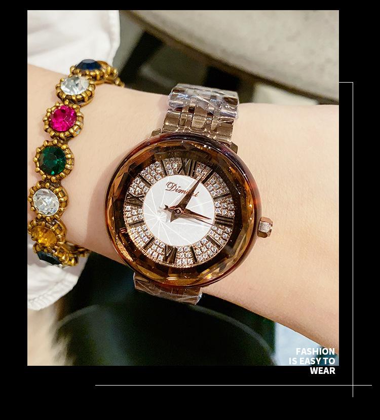 New Model of Gypsophila Inlaid with Diamonds, Exquisite Women's Watch, Niche Fashionable and Versatile Quartz Watch