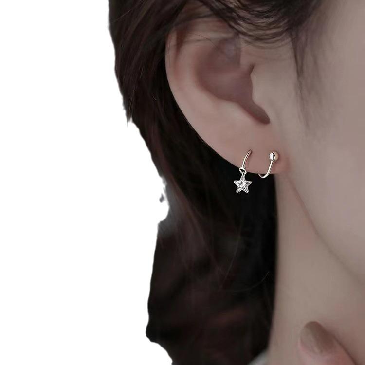 2023 Hot-Selling Luxury 925 Sterling Silver Star Stud Earrings for Women