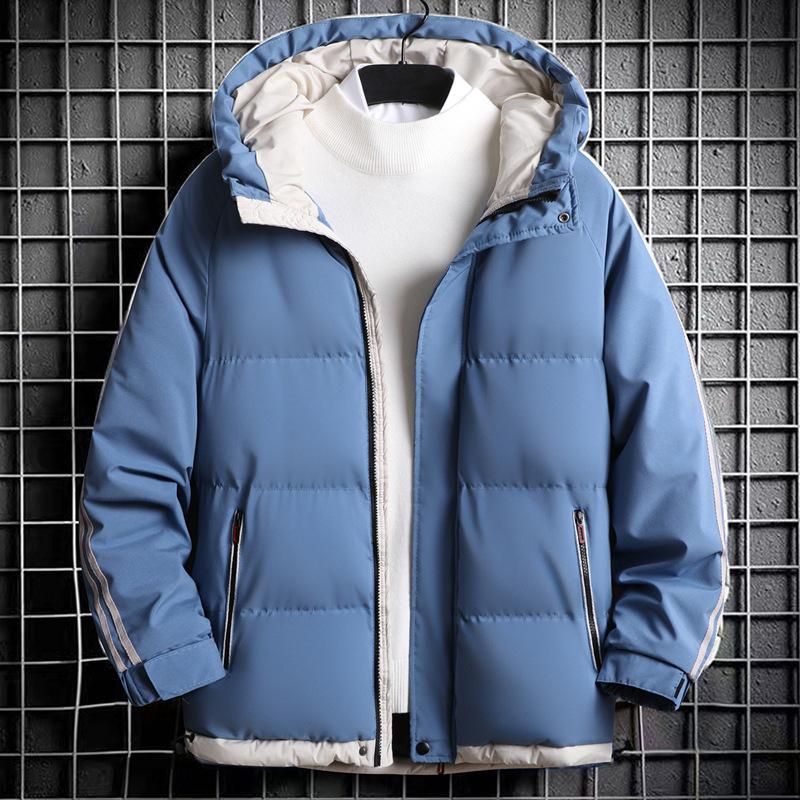Padded-padded Men's Winter New Men's Padded Clothes Loose Large Size Hooded Padded Clothes Thickened Warm Padded Jackets