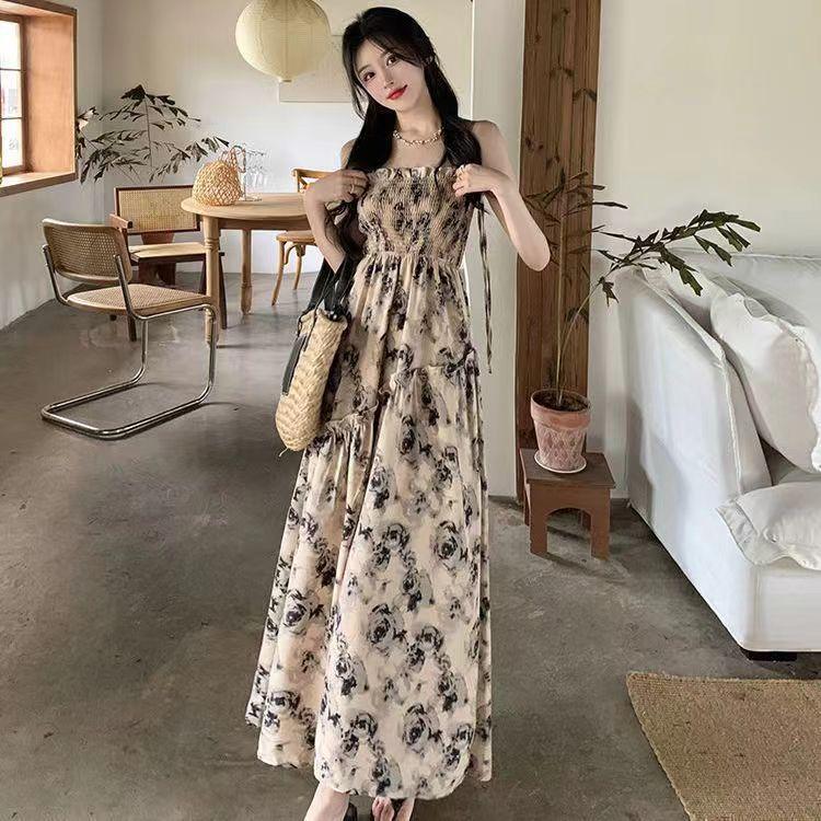 

Потрясающая юбка-сарафан, новая летняя модель в отпускном стиле, супер фея-сен, цветочный принт, с завышенной талией, облегающее платье 2XL