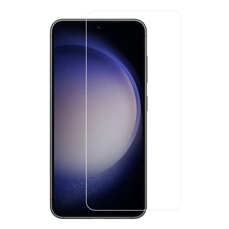 

RURIHAI Screen Film for Samsung Galaxy S23 FE Shatterproof High Aluminum-silicon Glass 0.18mm 2.5D Arc Edge Screen Protector Type A