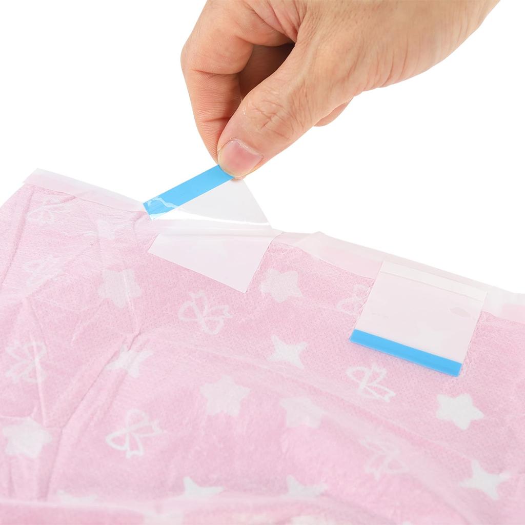 CutiePlusU Vuxenblöjor (Provpaket med 10 stycken), Unisex Inkontinensbyxor med Etiketter, Mycket Absorberande Torr Yta - Sissy Baby (Stor 95-120cm)