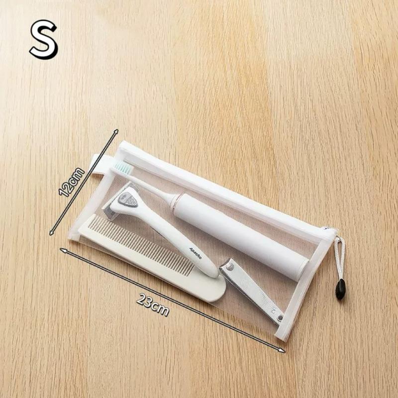 

Storage Bag Mesh Zipper Toy Sub-package Children Zipper Transparent Finishing Storage Essential Storage Bag for Travel and Exams 3pcs