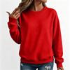 Damen Übergröße Pullover Sweatshirt Lockerer Schnitt Rundhalsausschnitt Farbe Lässiges Oberteil für den Alltag