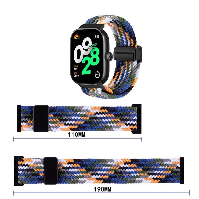 Pasek magnetyczny do Xiaomi Redmi Watch 5 4 Pasek Pleciona pętelka Regulowany Sportowy Nylonowy Pasek zamienny bransoletka correa Miband 9 pro 8Pro pasek