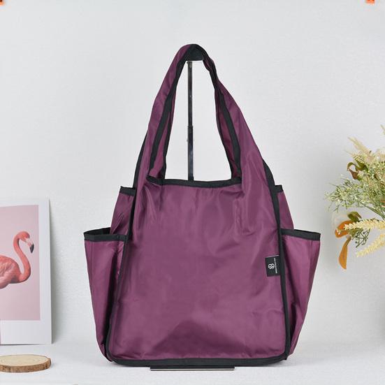 Handbag Foldable Large Capacity Tote Bag Washable Reusable Shopping Bag Casual Style Shoulder Bag for Household