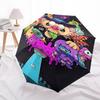 1pc Alien Invasion Automatic Opening/Closing Outdoor Umbrella with MIB Agent Design - Portable 3-Fold Folding Umbrella with 8-Rib Iron Frame, Per