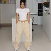 Akiyo Studio Summer New Drawstring Large Pocket Loose Casual Straight Overalls Trousers