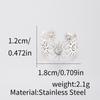 1Pcs Female Stainless Steel Open Ring, Geometric Ring, Exaggerated Accessory Ring