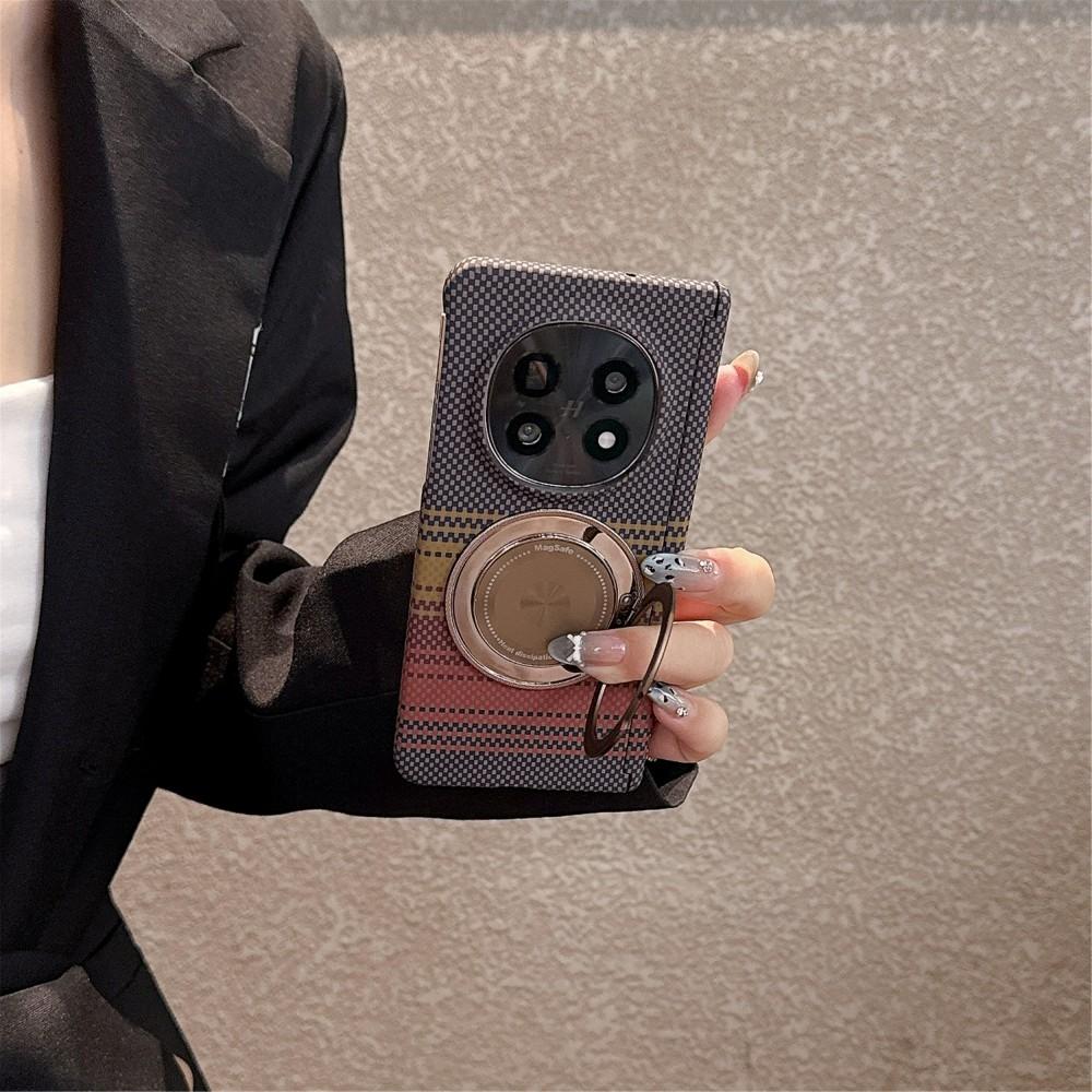 For OPPO Find N6 Case Hard Carbon Fiber Ring Stand Middle Hinge Magnetic Protective Back Cover Case For OPPO Find N6 N5 Shell
