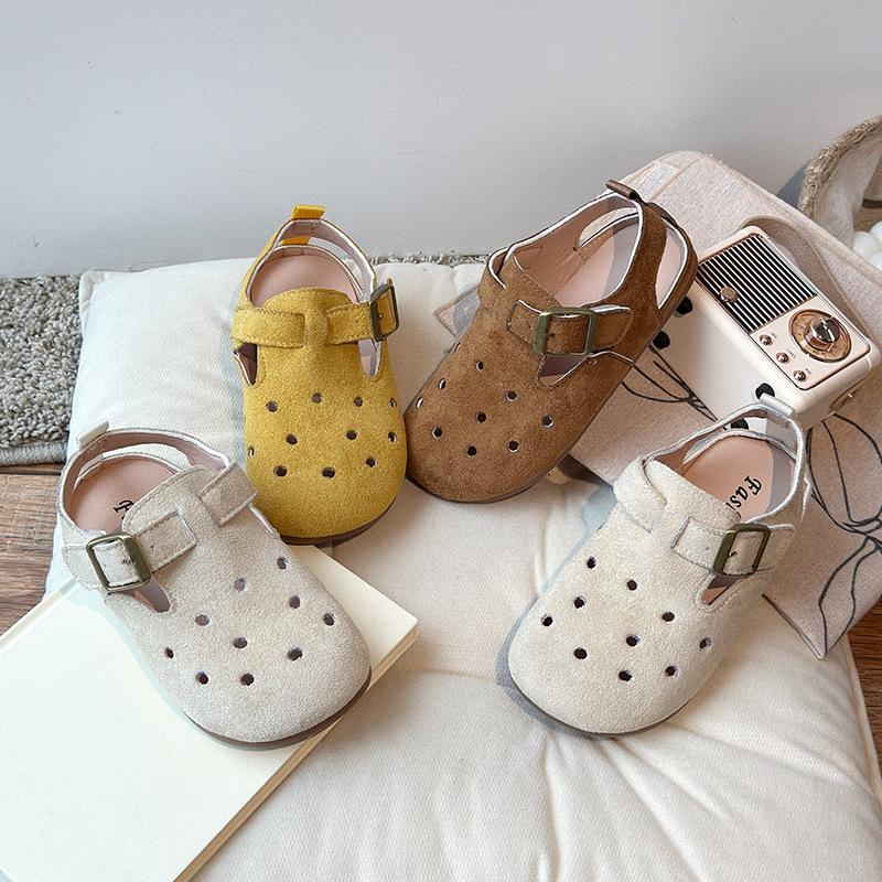 2025 Summer New Children's Sandals Anti slip Girls' Sandals Fashion Girls' Shoe Hollow Children Shoe Versatile Girl Single Shoes