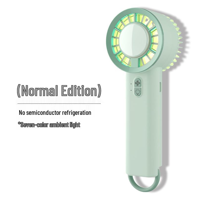 Portable USB-Rechargeable Handheld Mini Fan with Cooling Ice Pack 184*60*35