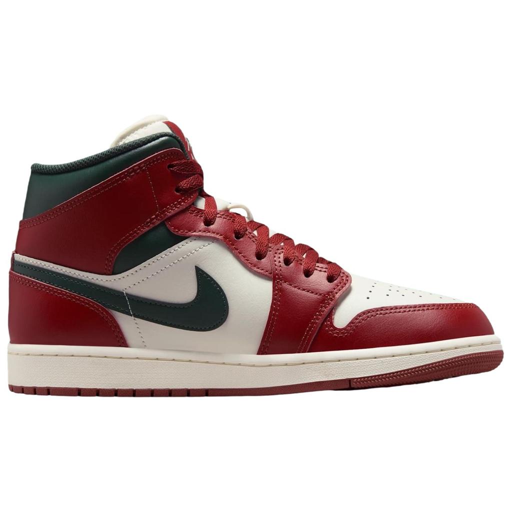 Jordan Air Jordan 1 Mid top Vintage Basketball Shoes Unisex Red White Jordan DQ8426-105