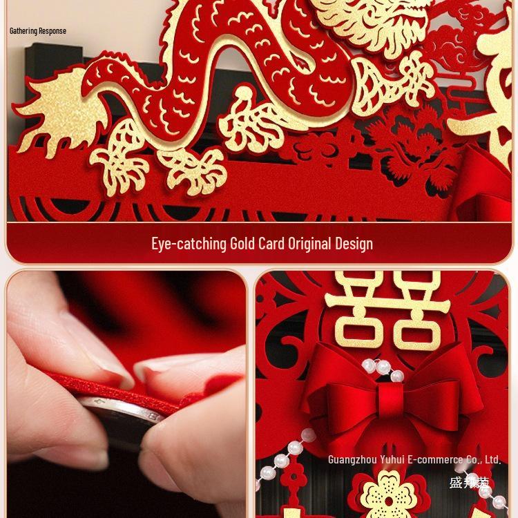 Wedding Room Decoration - Bride & Groom Bedroom Double Happiness Door Sticker Set