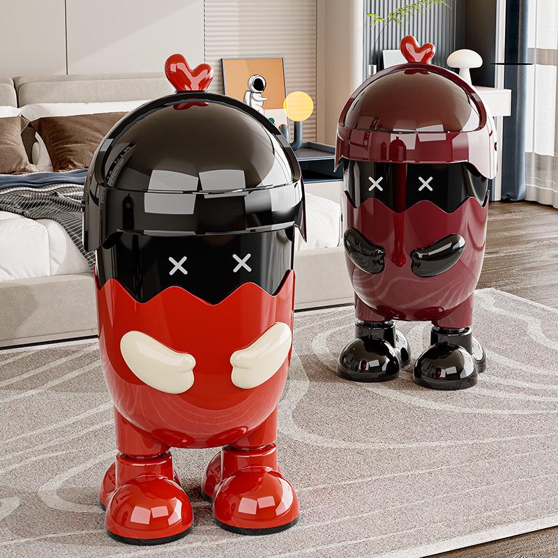 2026 Cute Cartoon Trash Can for Home: Living Room, Children's Room, Bedroom, Bathroom