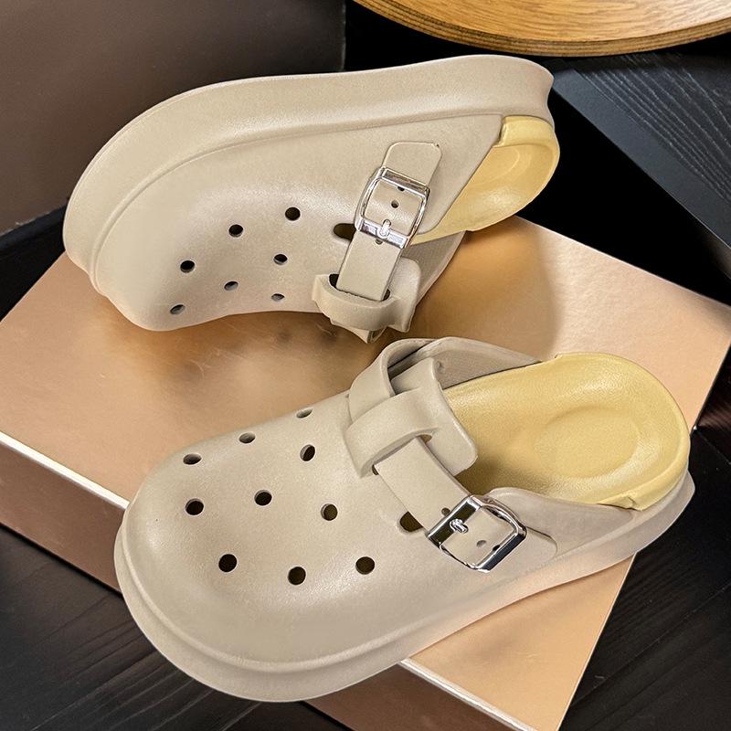 2026 Women's Summer EVA Closed-Toe Half-Slippers - Non-Smelly, Versatile, Fashionable Outdoor Footwear